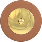 Tan Saxophone Pads - Gold Domed Metal Resonator - Individual Pads