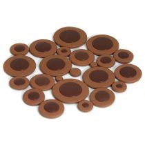 250 Piece Tan Pad Assortment- Domed Plastic Resonator