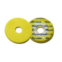 Double Yellow Skin Pressed Flute Pads - 2.5 - Individual Pads